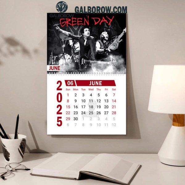 Green Day Happy New Year 2025 Wall Hanging Calendar