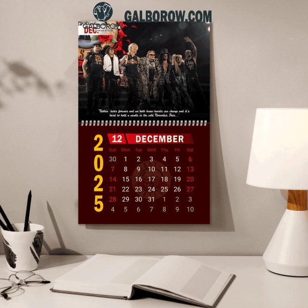 Gun N’ Roses Happy New Year 2025 Wall Hanging Calendar