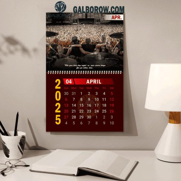 Gun N’ Roses Happy New Year 2025 Wall Hanging Calendar