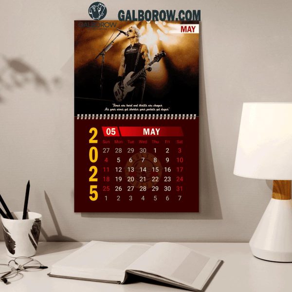 Gun N’ Roses Happy New Year 2025 Wall Hanging Calendar