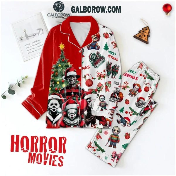 Halloween Horror Movies IT Friday 13th Merry Killing Christmas Polyester Pajamas Set