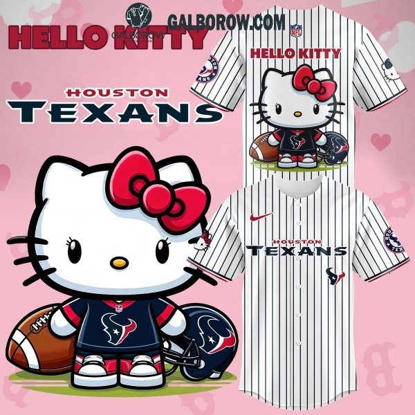 Houston Texans 2024 Celebrating 50th Anniversary Hello Kitty Baseball Jersey