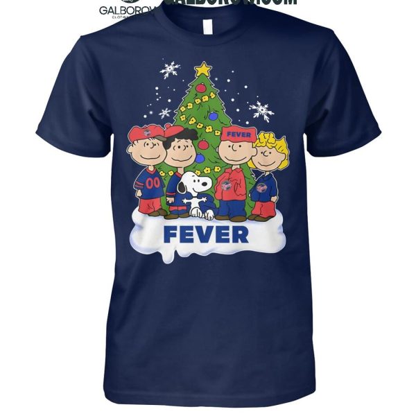 Indiana Fever Celebrating Christmas 2024 With Snoopy Peanuts T-Shirt