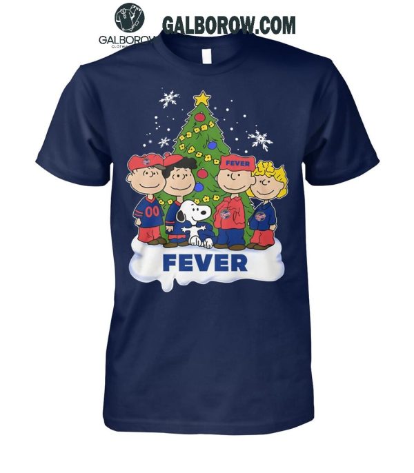 Indiana Fever Celebrating Christmas 2024 With Snoopy Peanuts T-Shirt