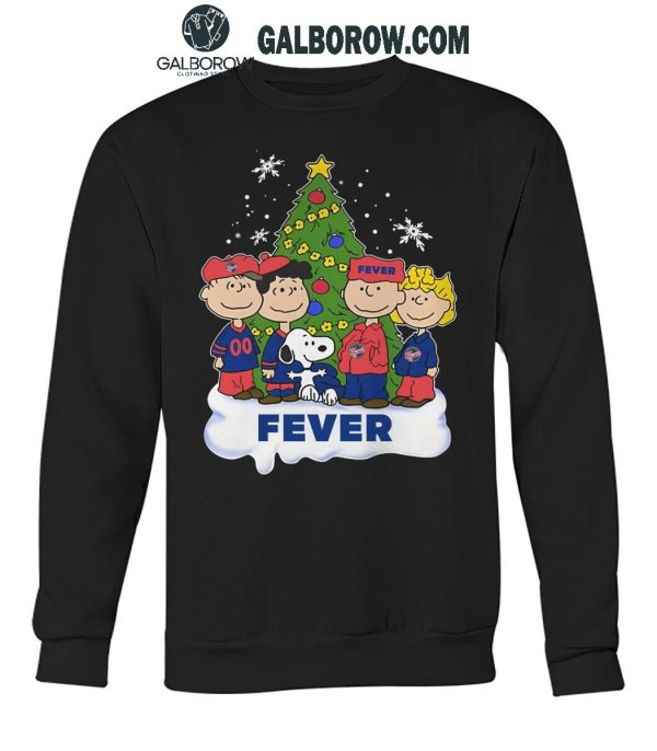 Indiana Fever Celebrating Christmas 2024 With Snoopy Peanuts T-Shirt