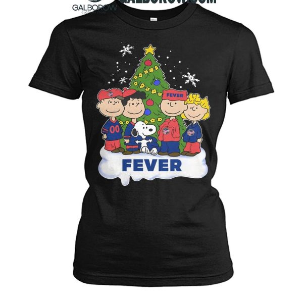 Indiana Fever Celebrating Christmas 2024 With Snoopy Peanuts T Shirt