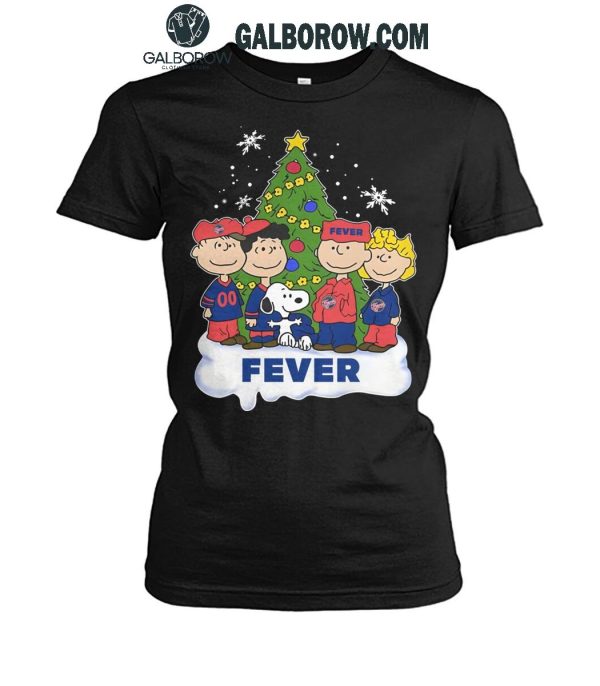 Indiana Fever Celebrating Christmas 2024 With Snoopy Peanuts T-Shirt