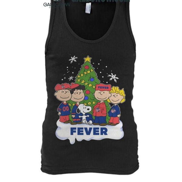 Indiana Fever Celebrating Christmas 2024 With Snoopy Peanuts T Shirt