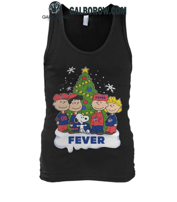 Indiana Fever Celebrating Christmas 2024 With Snoopy Peanuts T-Shirt