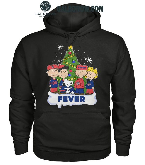 Indiana Fever Celebrating Christmas 2024 With Snoopy Peanuts T-Shirt