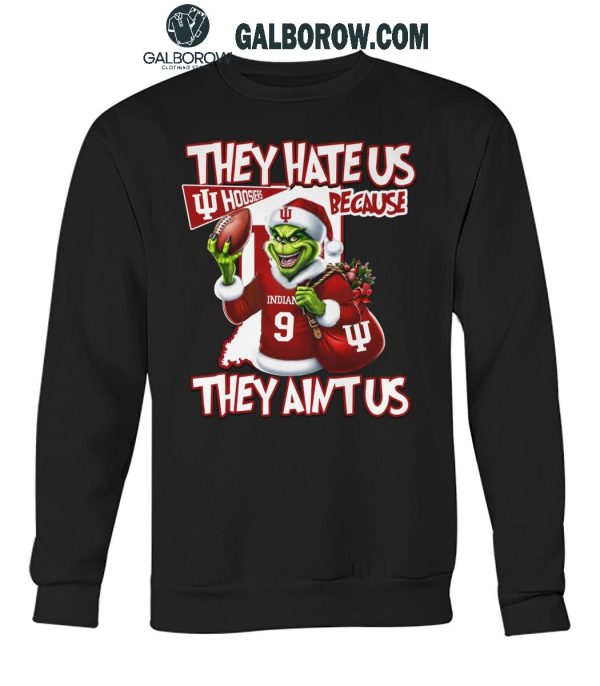 Indiana Hoosiers Football 2024 Grinch They Hate Us Because They Ain’t Us T-Shirt