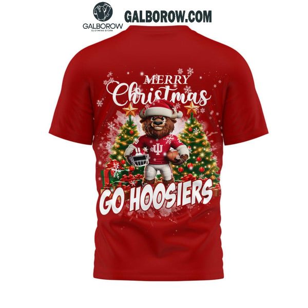 Indiana Hoosiers Merry Christmas And Happy Hoosiers Year Hoodie T-Shirt