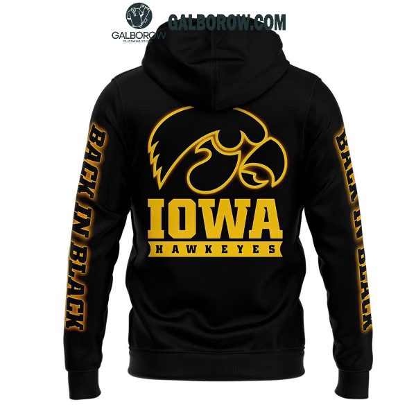 Iowa Hawkeyes 2024 Men’s Football Club Back In Black Hoodie T-Shirt