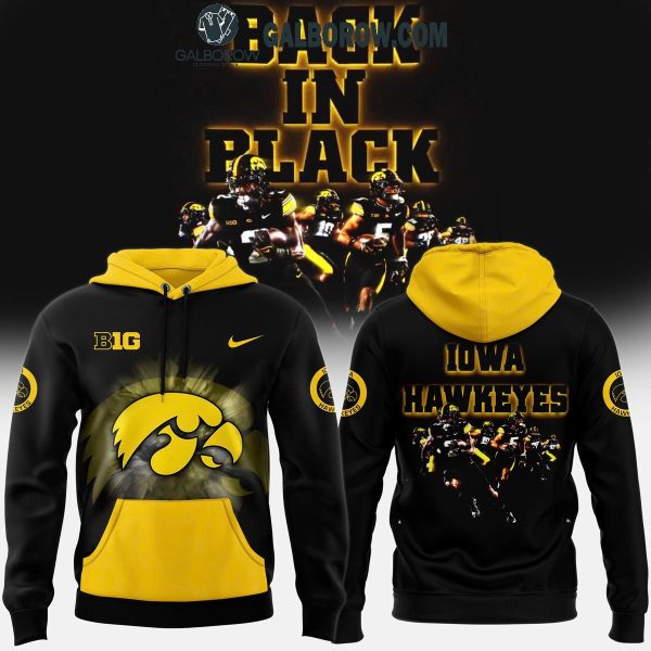 Iowa Hawkeyes Football Club 2024 Back In Black Hoodie T-Shirt