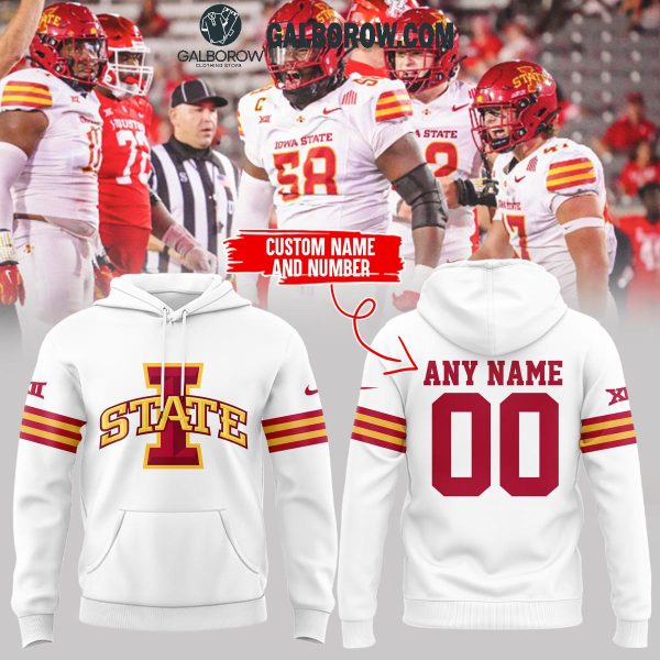 Iowa State Cyclones Football Cyclone One Nation Personalized Hoodie T-Shirt White