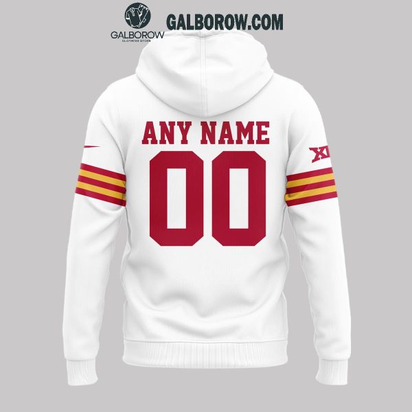 Iowa State Cyclones Football Cyclone One Nation Personalized Hoodie T-Shirt White