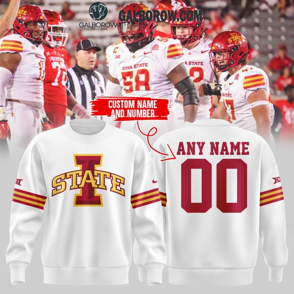 Iowa State Cyclones Football Cyclone One Nation Personalized Hoodie T-Shirt White