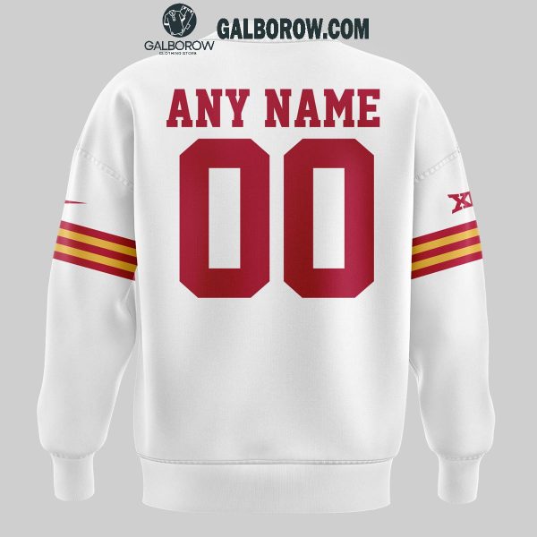 Iowa State Cyclones Football Cyclone One Nation Personalized Hoodie T-Shirt White