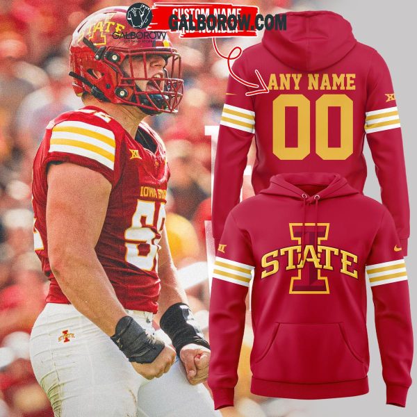 Iowa State Cyclones Football Cyclone One Nation Personalized Red Hoodie T-Shirt