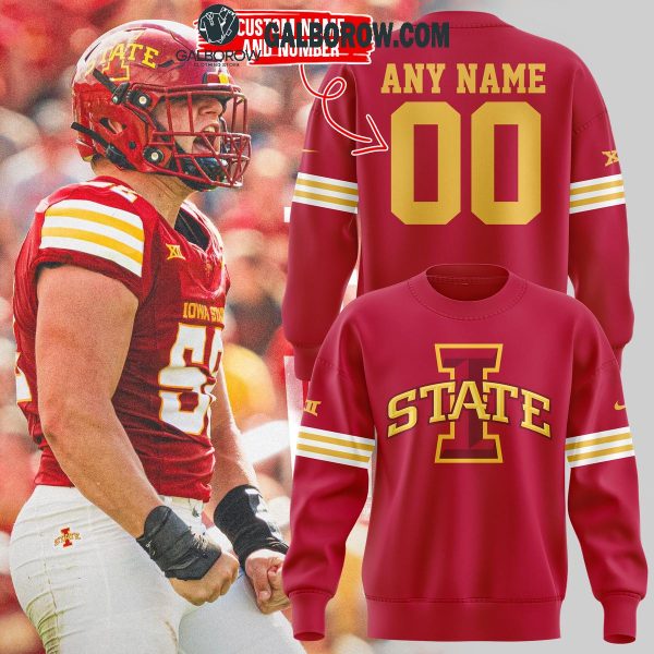 Iowa State Cyclones Football Cyclone One Nation Personalized Red Hoodie T-Shirt