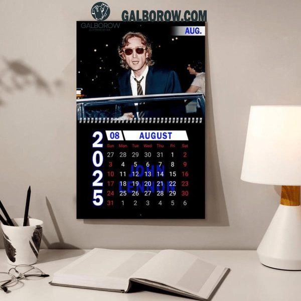 John Lennon The Beatles Happy New Year 2025 Wall Hanging Calendar