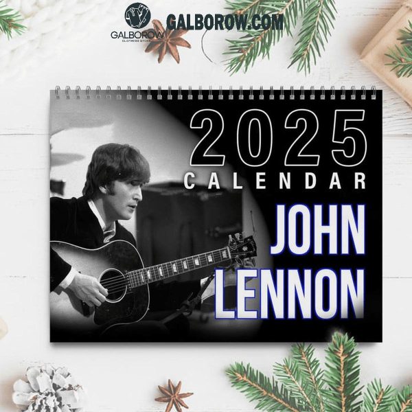 John Lennon The Beatles Happy New Year 2025 Wall Hanging Calendar