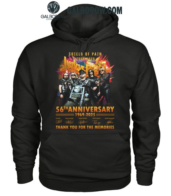 Judas Priest Shield Of Pain Tour 2025 Celebrating 56 Anniversary 1969-2025 T-Shirt