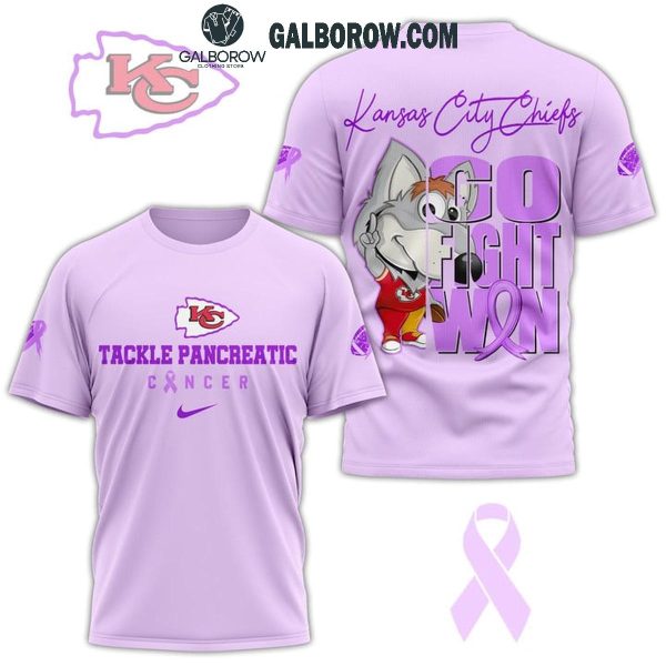 Kansas City Chiefs Tackle Pancreatic Cancer Go Fight Win Purple Hoodie T-Shirt