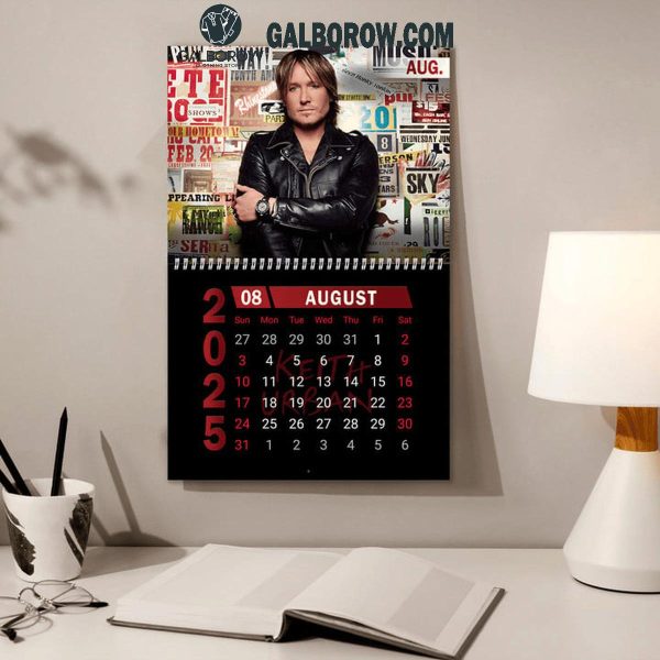 Keith Urban Happy New Year 2025 Wall Hanging Calendar