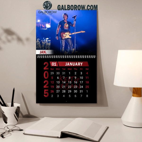 Keith Urban Happy New Year 2025 Wall Hanging Calendar