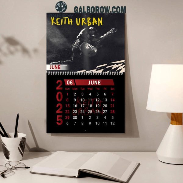 Keith Urban Happy New Year 2025 Wall Hanging Calendar