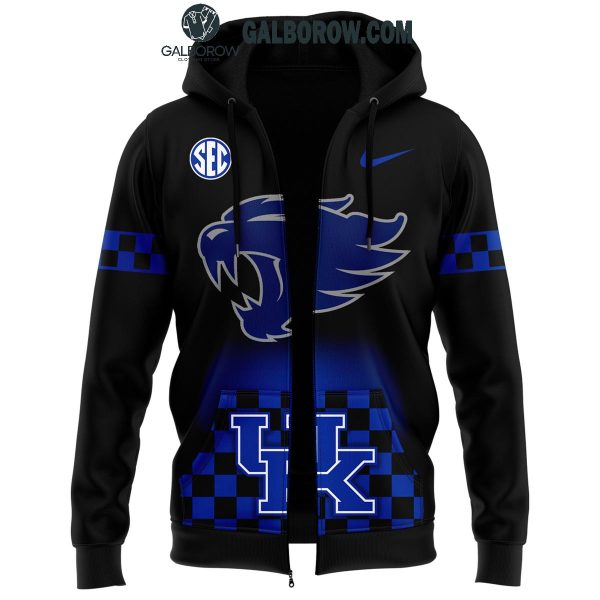 Kentucky Wildcats The Wrath Of Wildcats Football 2024 Zip Black Hoodie T-Shirt