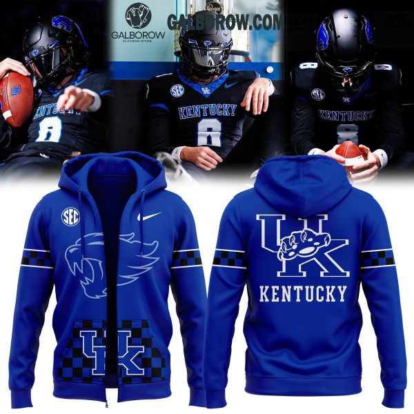 Kentucky Wildcats The Wrath Of Wildcats Football 2024 Zip Hoodie T-Shirt Blue