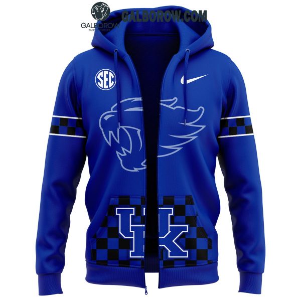 Kentucky Wildcats The Wrath Of Wildcats Football 2024 Zip Hoodie T-Shirt Blue