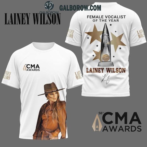 Lainey Wilson Female Vocalist Of The Year CMA Award 2024 Hoodie T-Shirt White