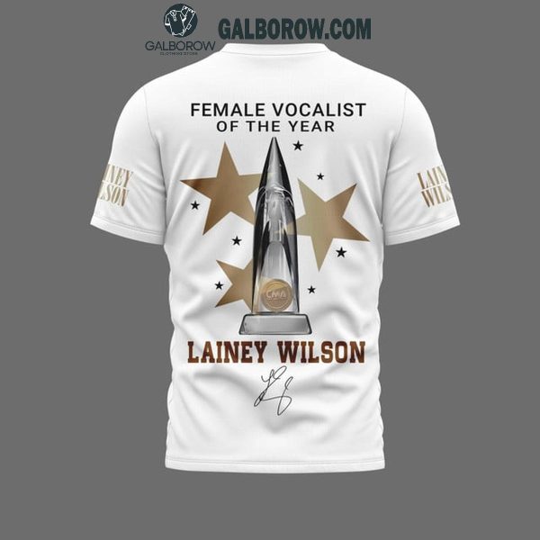 Lainey Wilson Female Vocalist Of The Year CMA Award 2024 Hoodie T-Shirt White