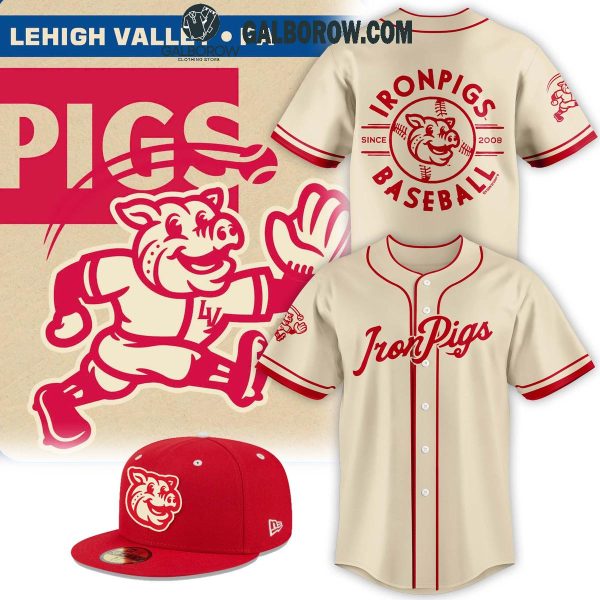 Lehigh Valley IronPigs Since 2008 Baseball 50s-Style Fauxback Baseball Jersey