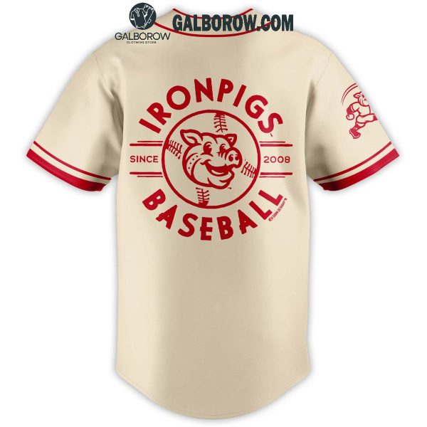 Lehigh Valley IronPigs Since 2008 Baseball 50s-Style Fauxback Baseball Jersey