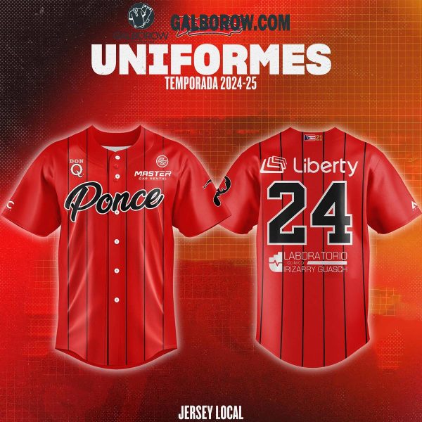 Leones De Ponce LBPRC Uniformes Temporada 2024/25 Baseball Jersey