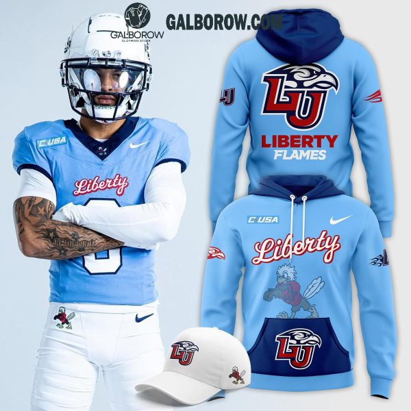 Liberty Flames Men’s Football Game Vogue New Look 2024 Light Blue Hoodie T-Shirt