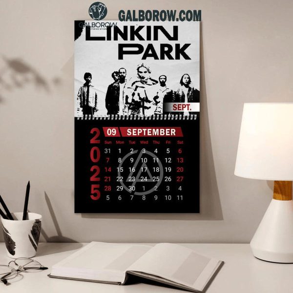 Linkin Park In The End Happy New Year 2025 Wall Hanging Calendar