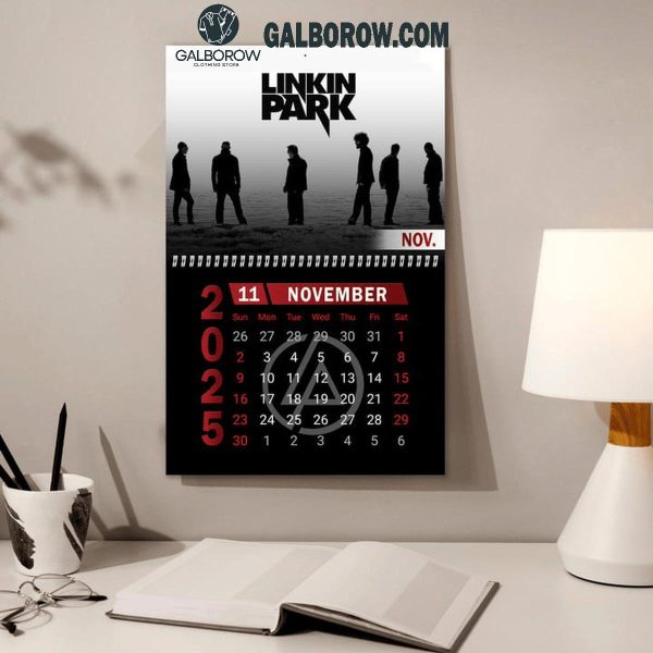 Linkin Park In The End Happy New Year 2025 Wall Hanging Calendar