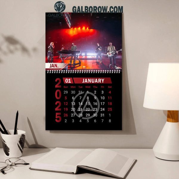 Linkin Park In The End Happy New Year 2025 Wall Hanging Calendar