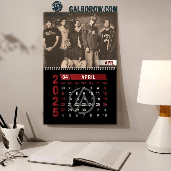 Linkin Park In The End Happy New Year 2025 Wall Hanging Calendar