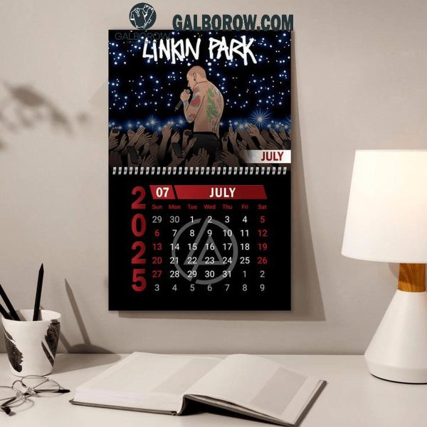 Linkin Park In The End Happy New Year 2025 Wall Hanging Calendar