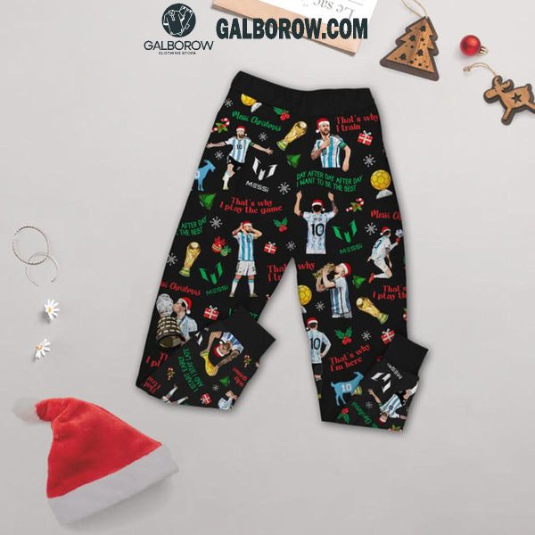 Lionel Messi Wish You A Messi Christmas 2024 Fleece Pajamas Set