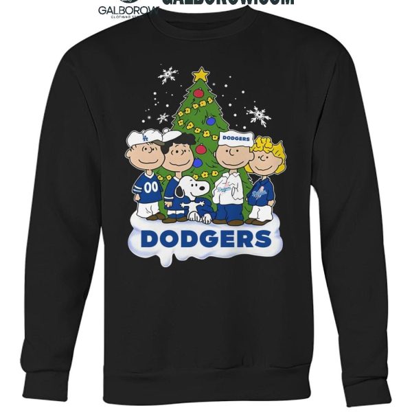 Los Angeles Dodgers Celebrating Christmas 2024 With Snoopy Peanuts T Shirt