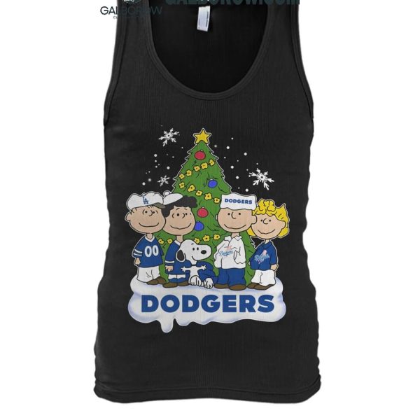 Los Angeles Dodgers Celebrating Christmas 2024 With Snoopy Peanuts T Shirt