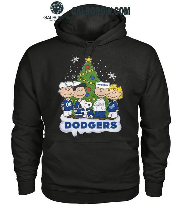 Los Angeles Dodgers Celebrating Christmas 2024 With Snoopy Peanuts T-Shirt