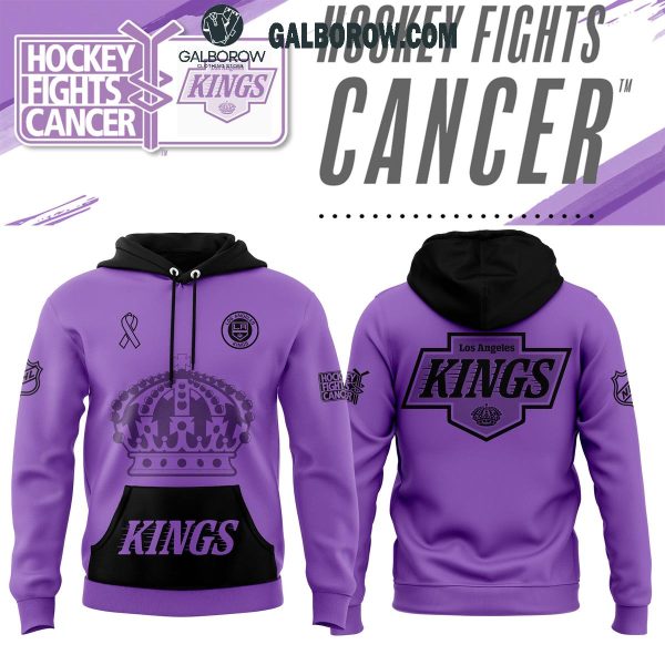 Los Angeles Kings 2024 Hockey Fights Cancer Hockey Honor Hoodie T-Shirt